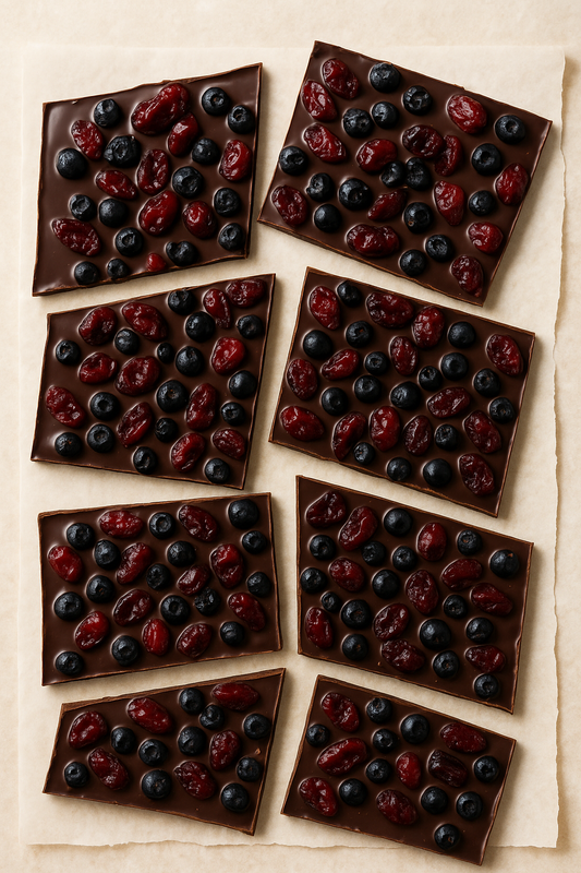 Craisins & Blueberries Chocolate Bark